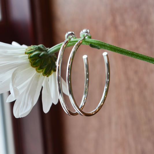 SS 45mm Tube Hoop Earring 689095