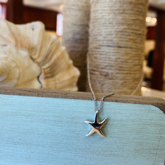 SS 13mm Starfish Necklace SND36SK
