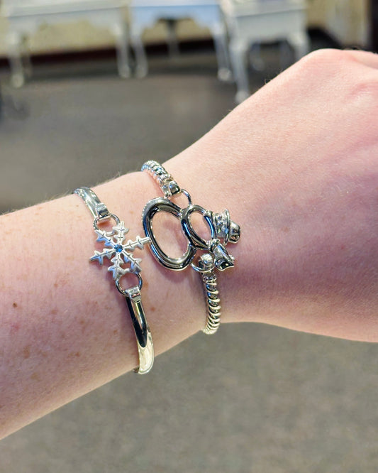 SS Snowflake Blue Zircon Clasp SB5721