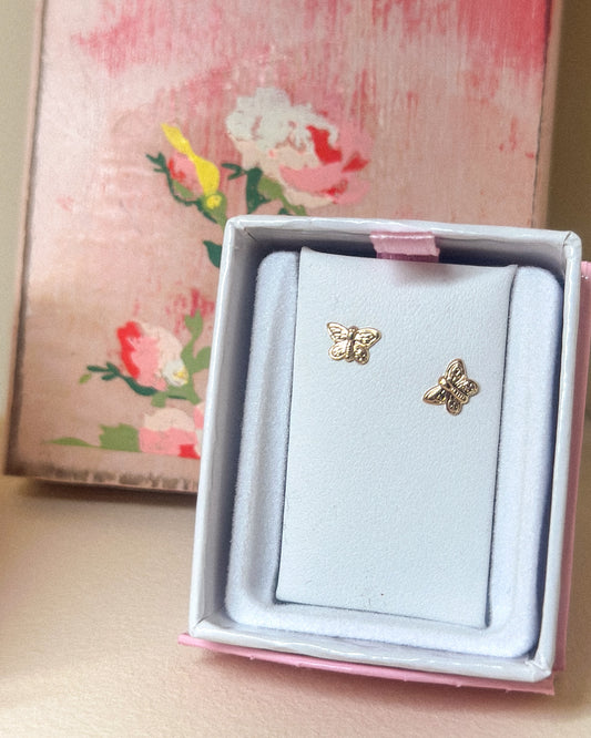 14kY Butterfly Earring GE218