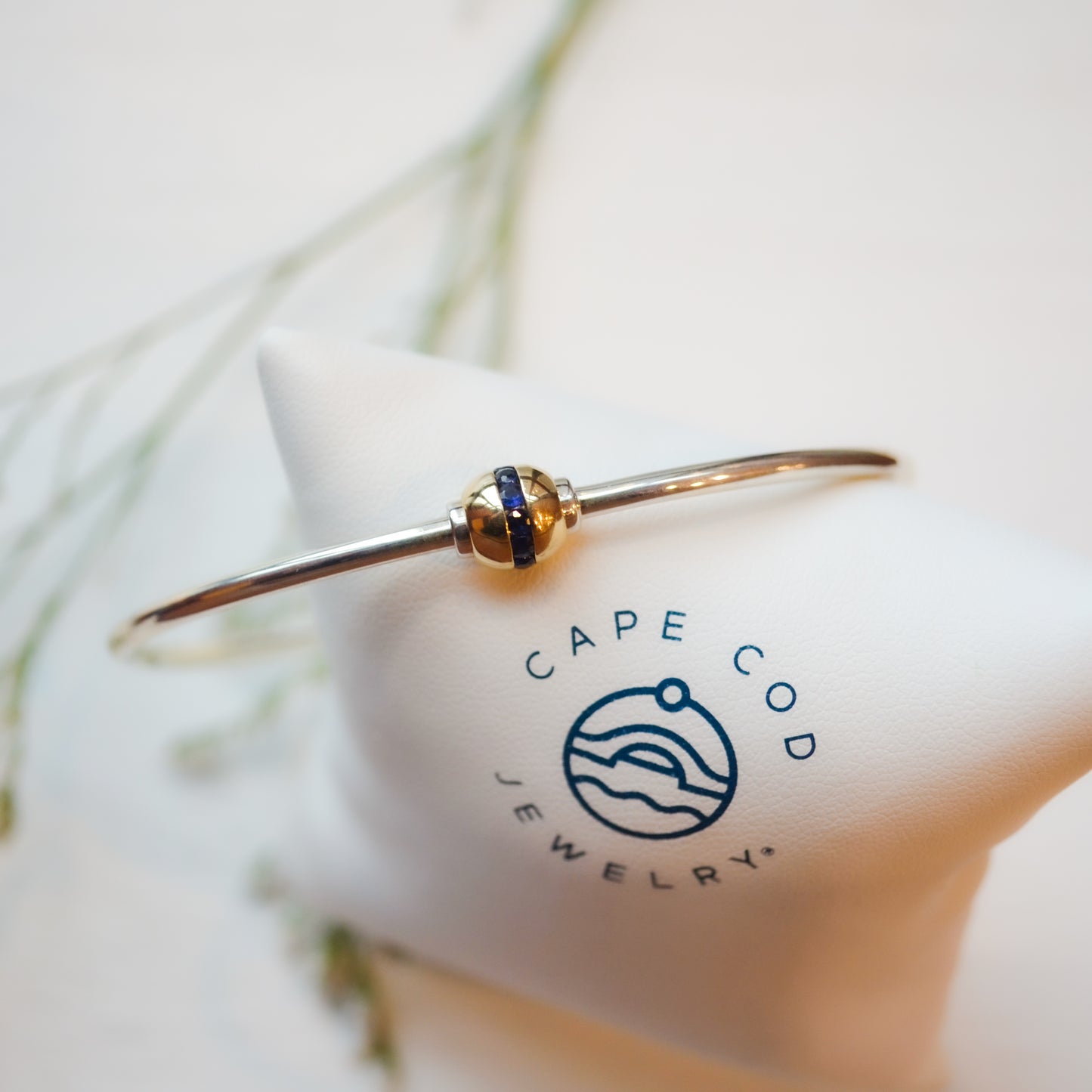 SS/YG Sapphire Bead Bracelet ZB5472-70