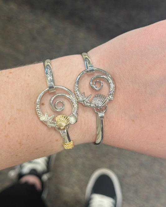 SS/YG Sealife Clasp ZB5973