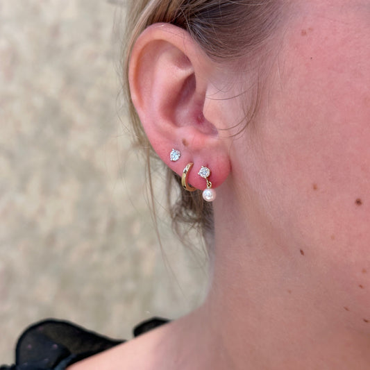 14kY Pearl & .32cttw Diamond Earring TE0255NWC