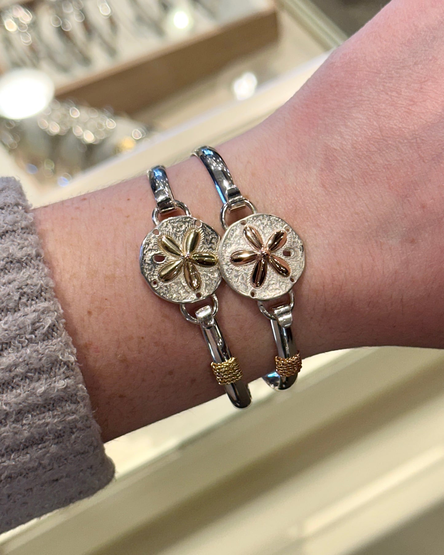 SS/RG Sand Dollar Clasp RB5630