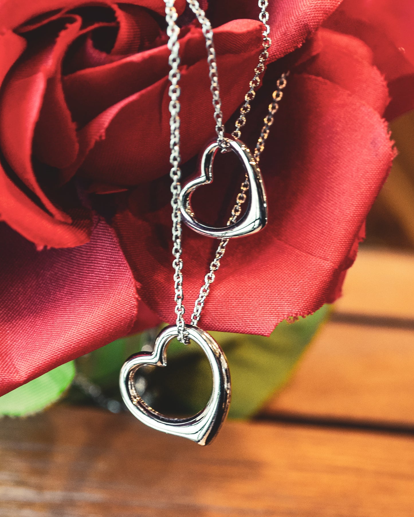 SS 17mm Heart Necklace SN482ZT