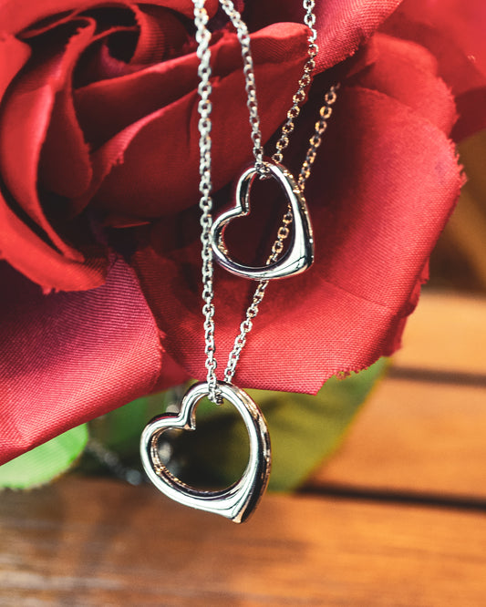 SS 17mm Heart Necklace SN482ZT