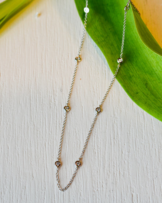 14kW .12ct DBY Necklace SC55026639-15-18