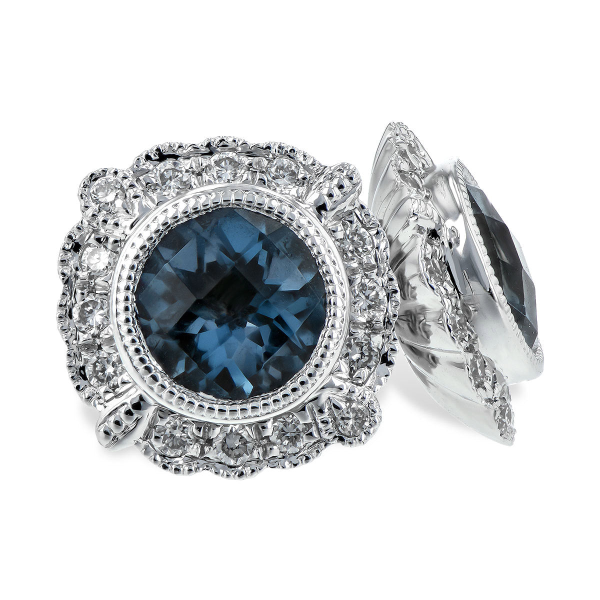14kW 1.03ct LBT .14ct Diamond Stud E1928