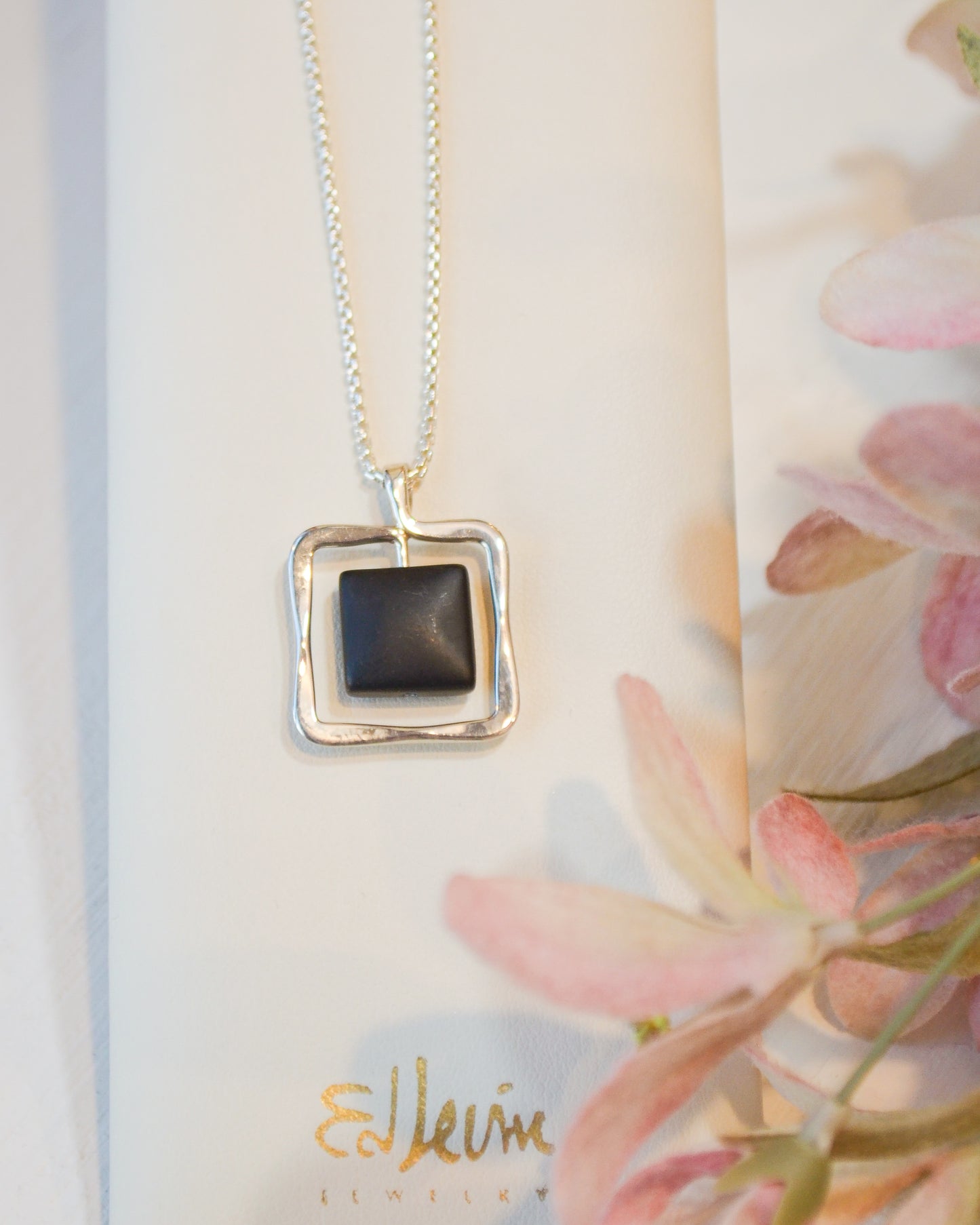SS Zenith Black Onyx Necklace PE77012B-18