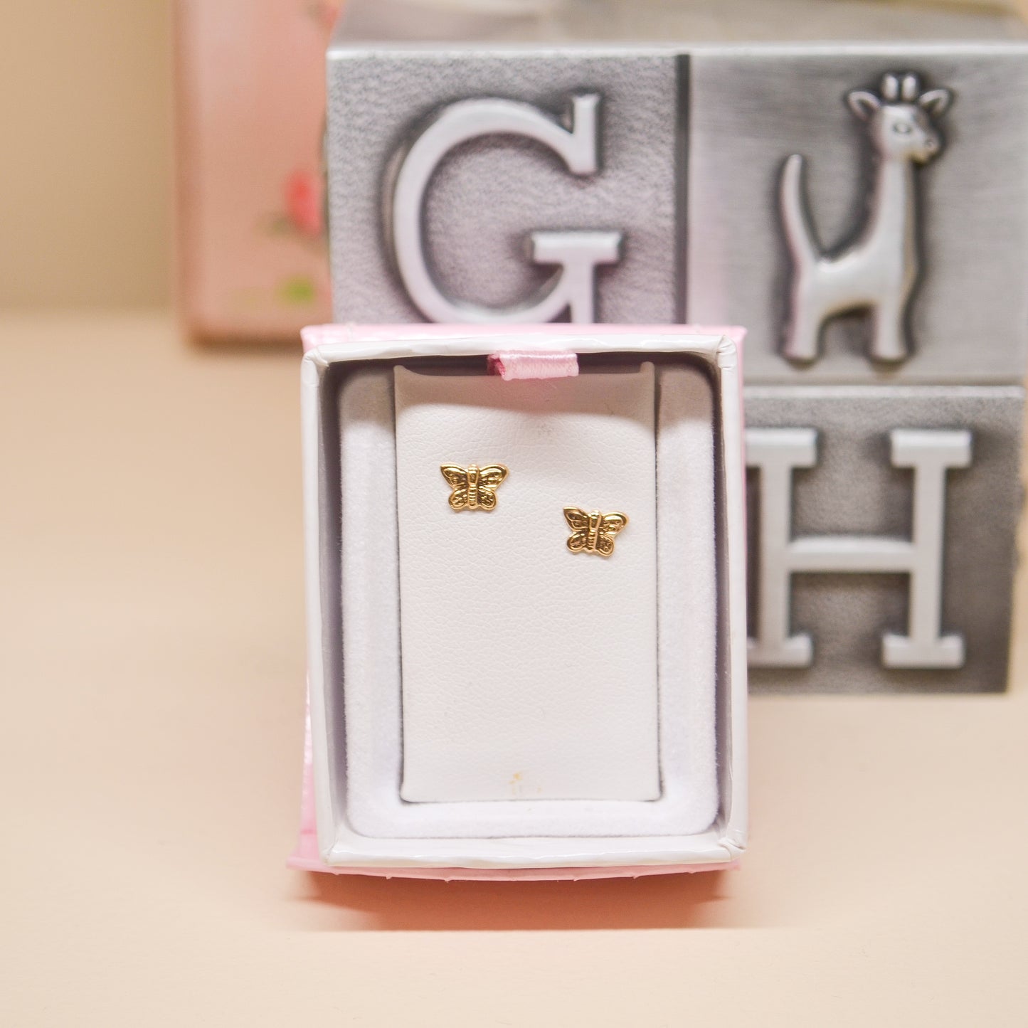 14kY Butterfly Earring GE218