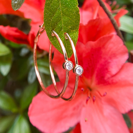 14kR .14ct Diamond Bezel Hoop SC55006065