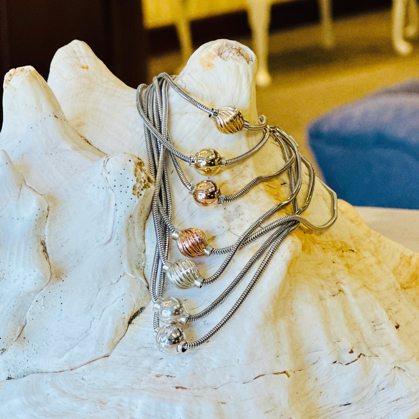 SS CZ Bead Anklet SA5462-10