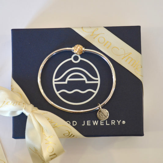 SS/YG Swirl Bead Bracelet ZB5460-70