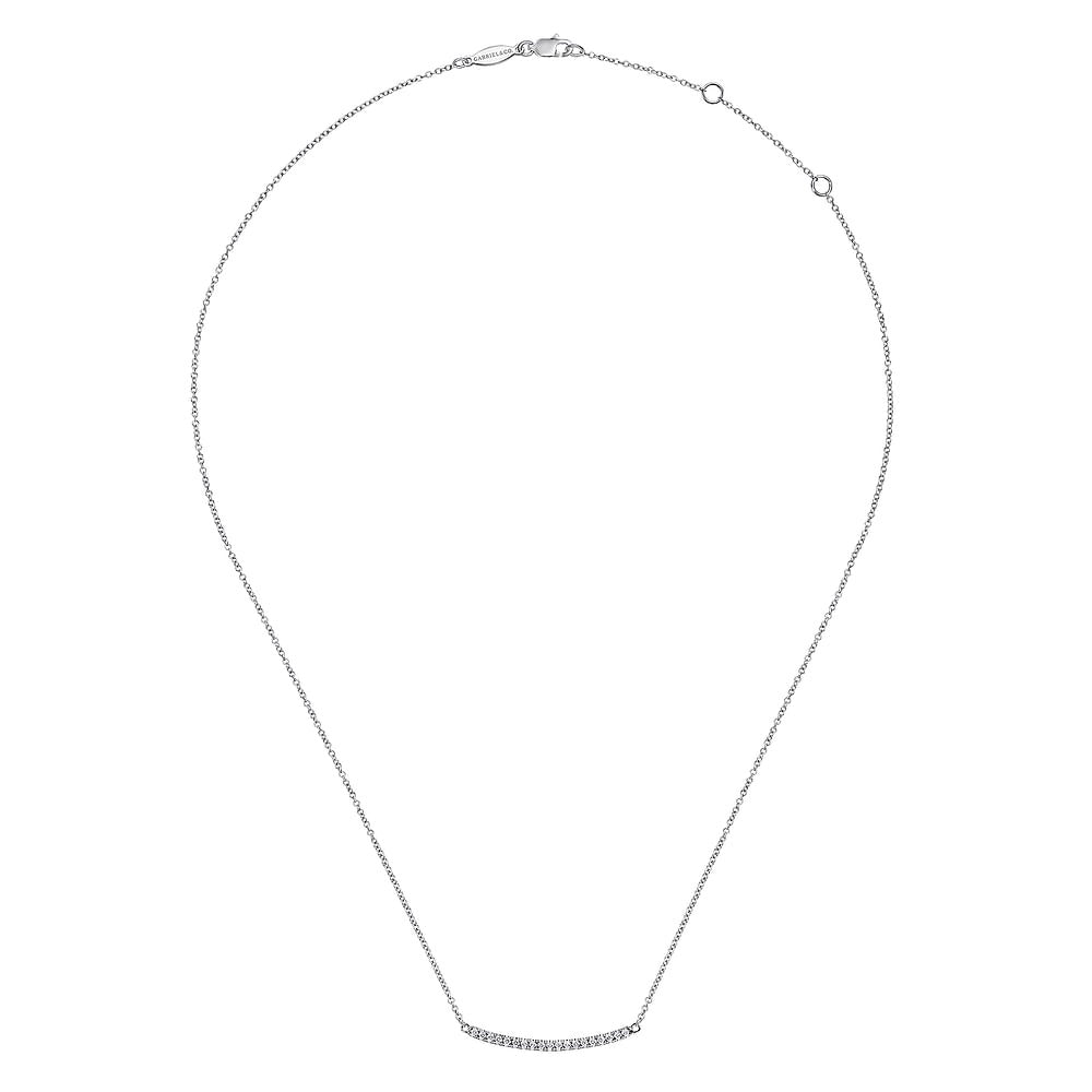 14kW .20cttw Diamond Bar Necklace NK4273W45JJ-16-18