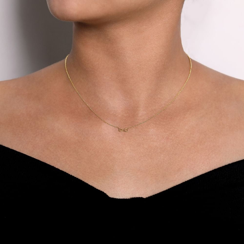 14kY Infinity Necklace NK6434Y4JJJ-17.5