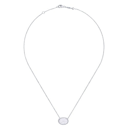SS 6.20ct Rock Crystal & White Agate Necklace NK4646SVJXW