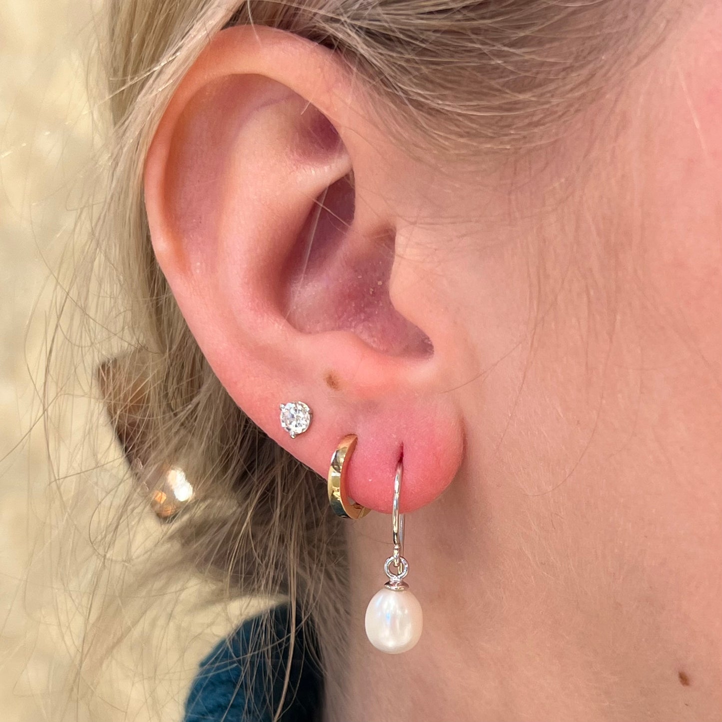 SS 8mm FWP Drop Earring SET66TLPE