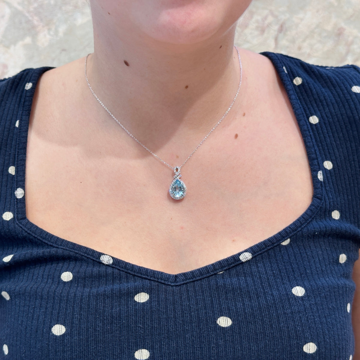 14kW 3.47ct Aquamarine .33cttw Diamond Pendant MAP17065CAQ