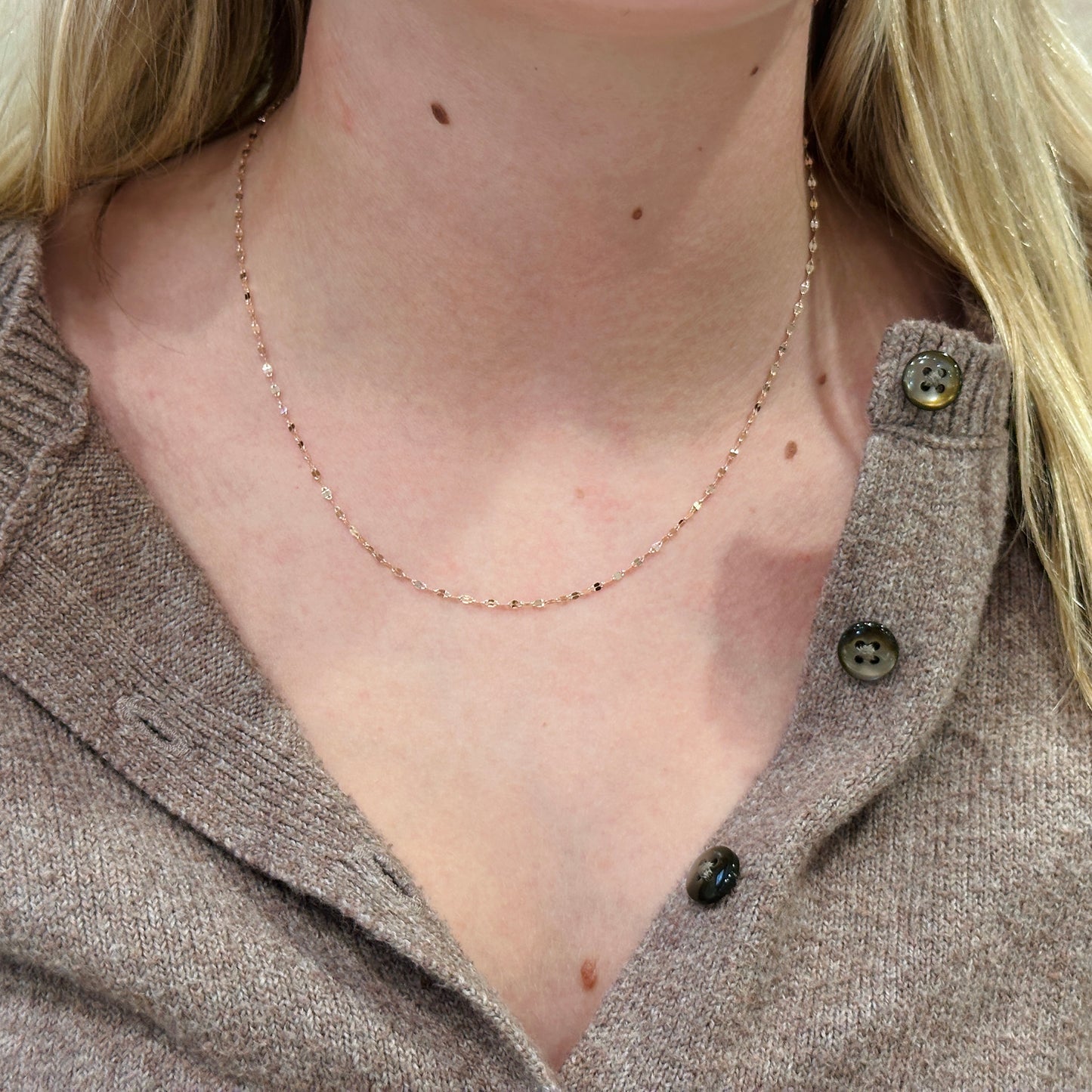 14kR Sparkle Chain Necklace SC55026314GO