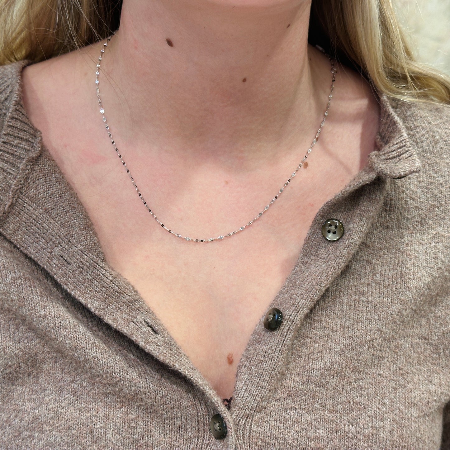 14kW Sparkle Chain Necklace SC55026312GO