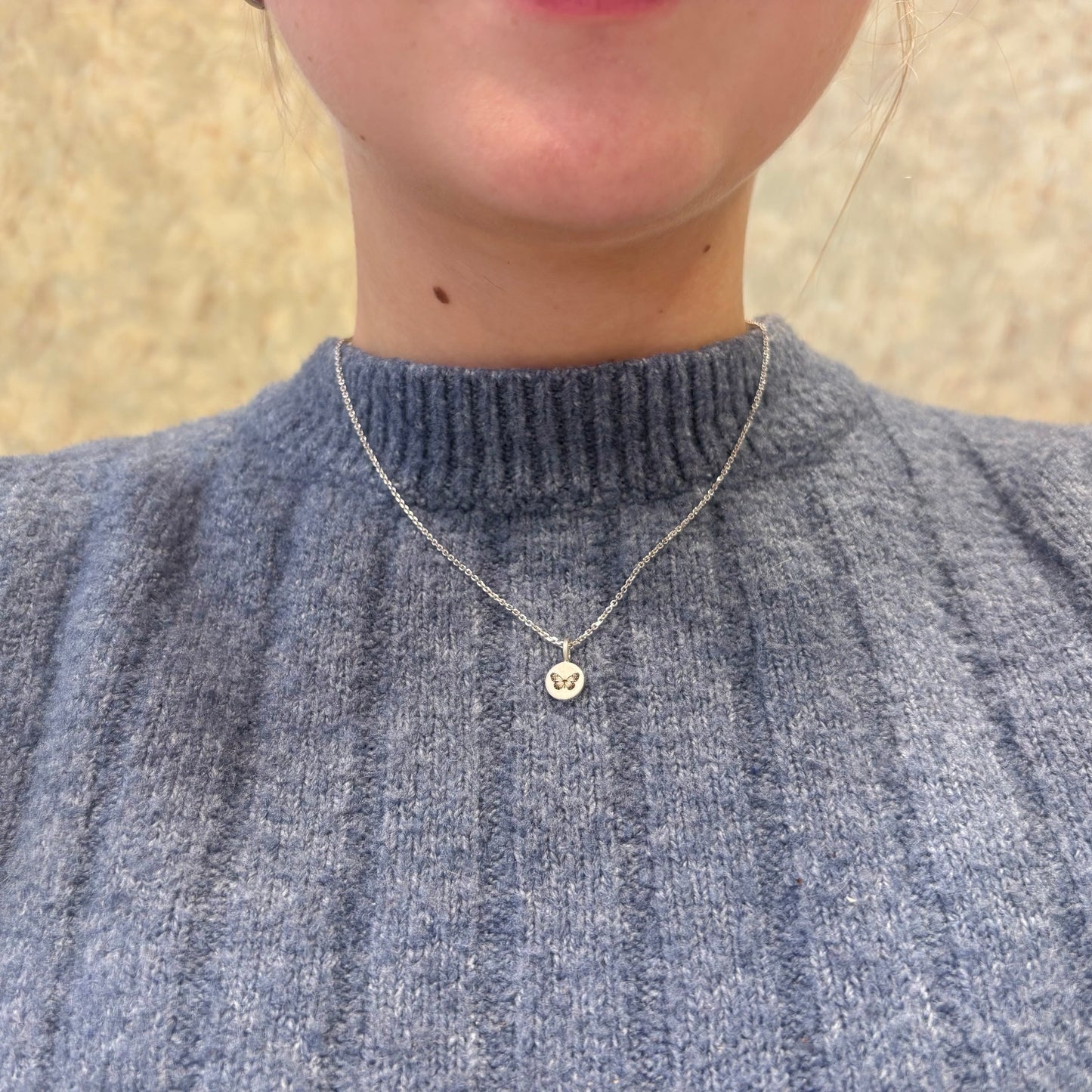 SS Butterfly Pendant - 8mm