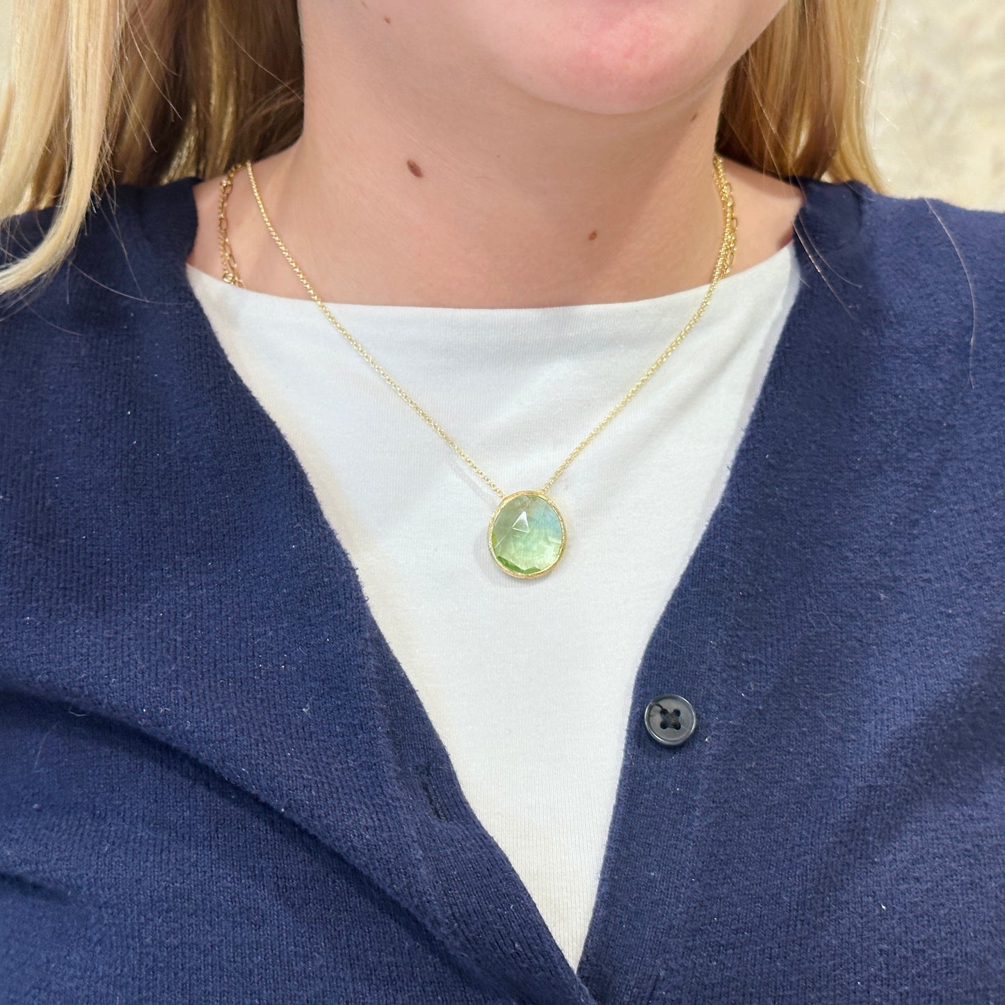 18k Vermeil Green Amethyst Necklace CGF-129-008AVO