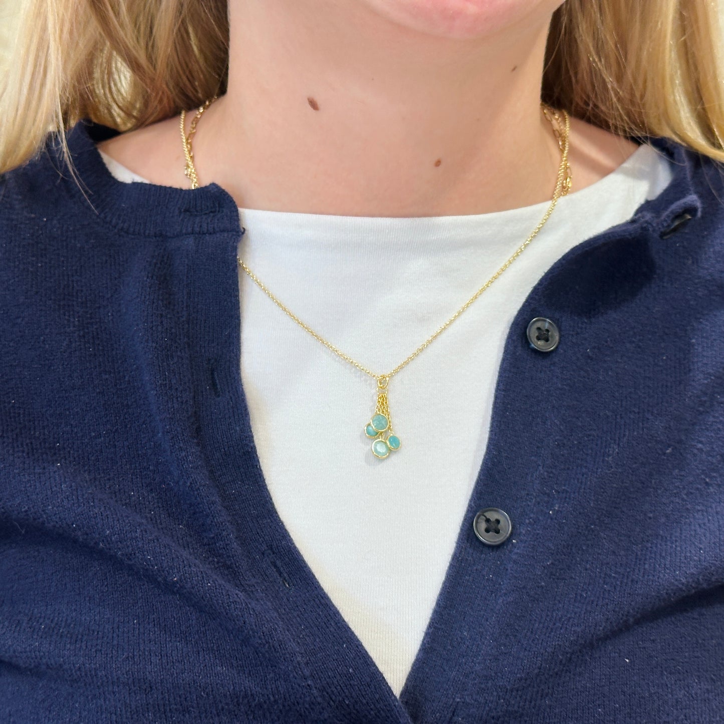 18k Vermeil Amazonite BELLA Necklace CG129-3378AO
