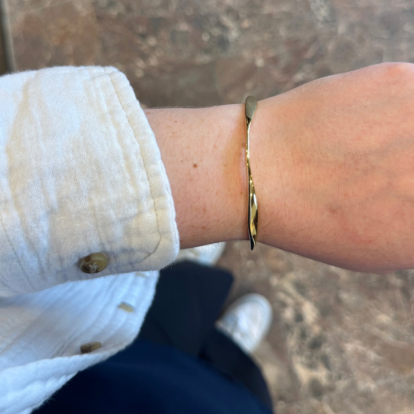 18k Vermeil Wavy Cuff Bracelet PU104-320/O