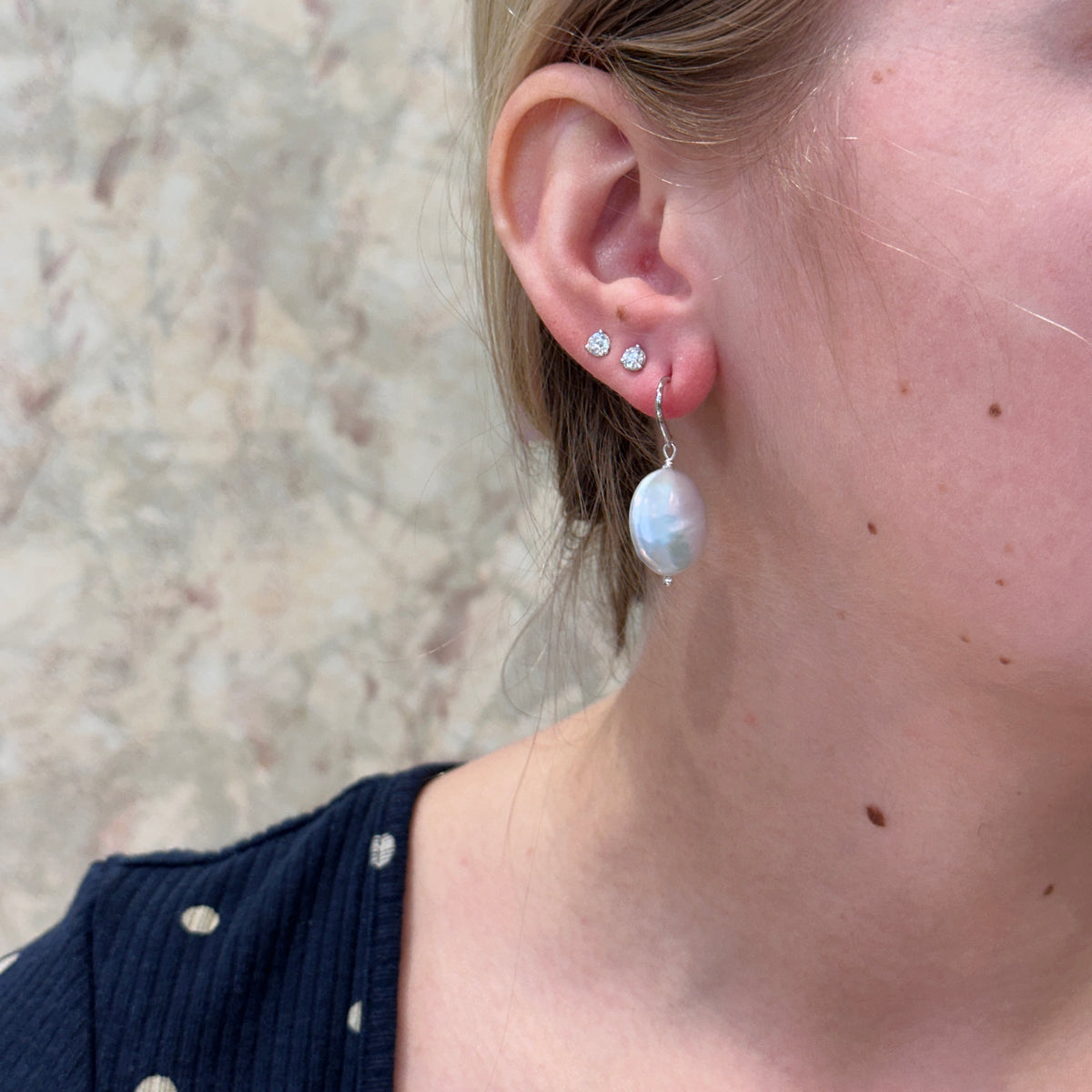 SS 14-17mm Keshi Pearl Earring 627772/FW