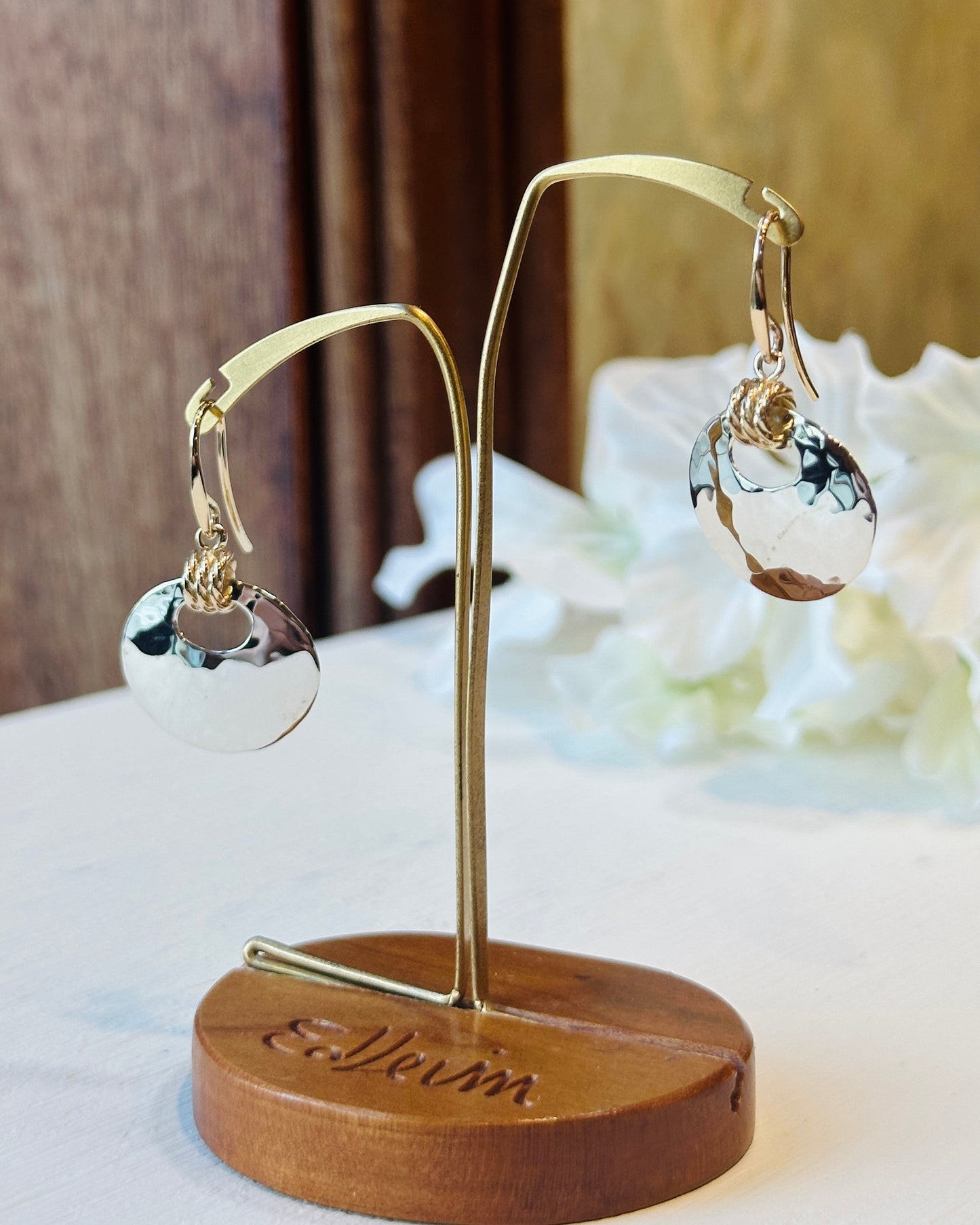 SS/YG Knot-I-Cal Earring EA39442