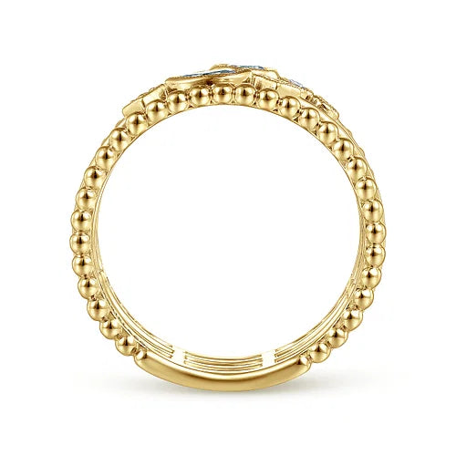 14kY .20ct BT & .06ct Dia Multi Row Ring LR51466Y45BT-7