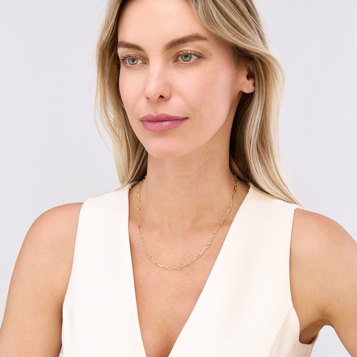 14kY 3.10mm D/C Paperclip Chain MZ002380-14Y