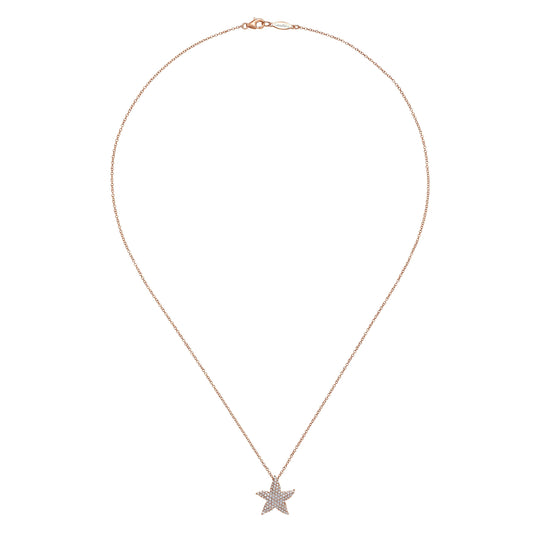 14kR .41ct Diamond Starfish Necklace NK4449K45JJ