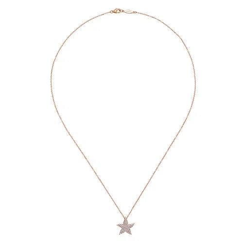 14kR .42ct Diamond Starfish Necklace NK4449K45JJ-18