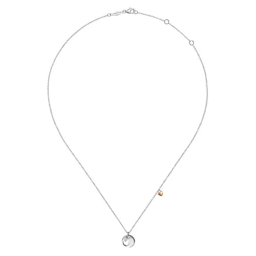 SS & RG Plated Heart Necklace NK6757STJJJ