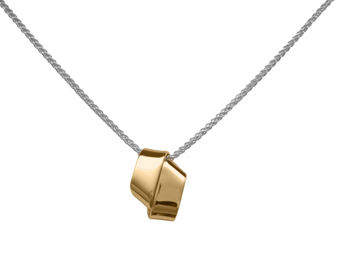 SS/YG Love Knot Necklace PE68042-18