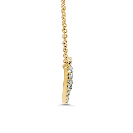 14kY .27cttw Diamond Pavé Circle Necklace SC55005171