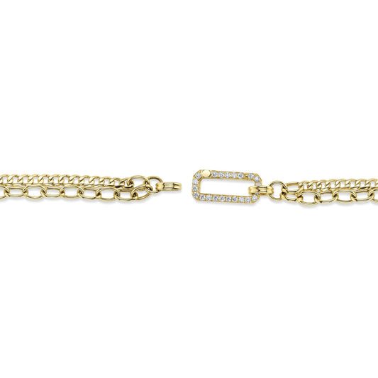 14kY .41cttw Diamond Link Bracelet SC55024896 - 7"