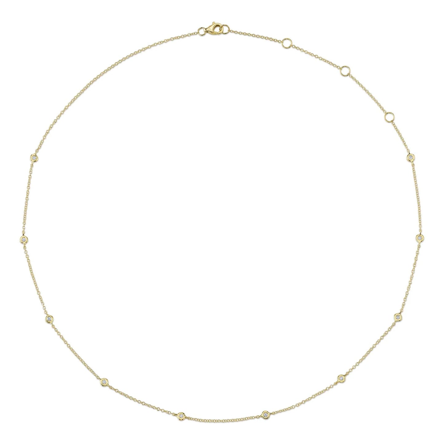14kY .12ct DBY Necklace SC55026640-15-18