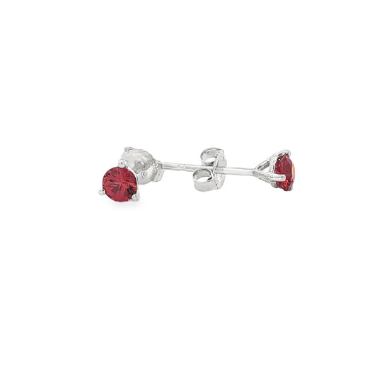 18kW .60cttw Ruby Stud