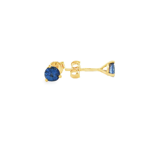 18kY .78cttw Sapphire Stud