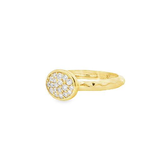 14kY .24cttw Diamond Pavé Oval Ring RZ6293 - 6.25