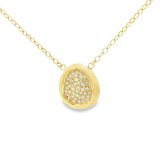 14kY .70cttw Diamond Satin Organic Necklace PZ5768