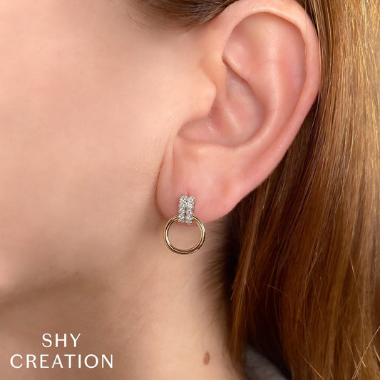 14kW .26ct Diamond Circle Earring SC55026388