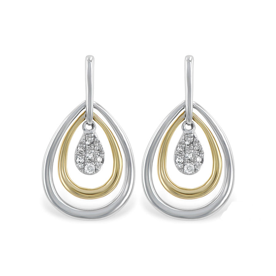 14kW/Y .06cttw Dia Double Drop Earring E1474