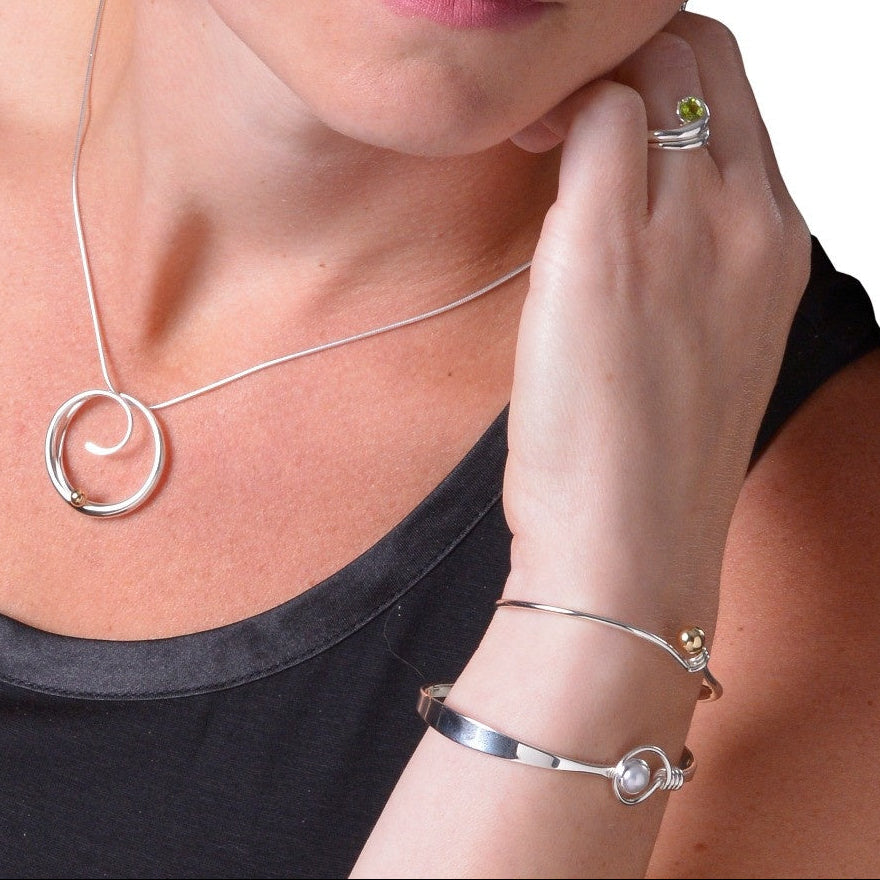 SS/RG w/ Pearl Grand Saratoga Bracelet BR34042P-LM