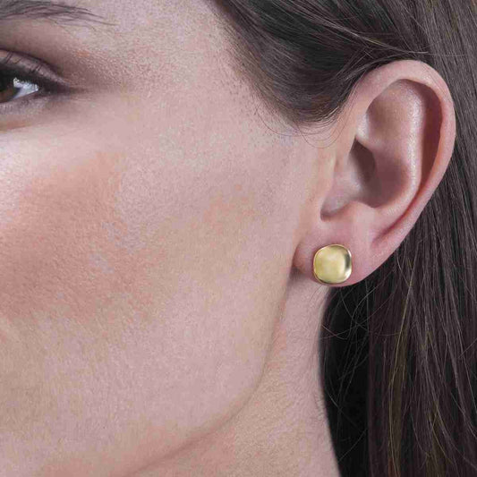 18k Vermeil AQUA Stud PE120-9858/O