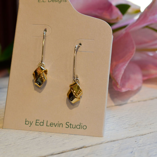 SS/YG Love Knot Dangle Earring EA48042