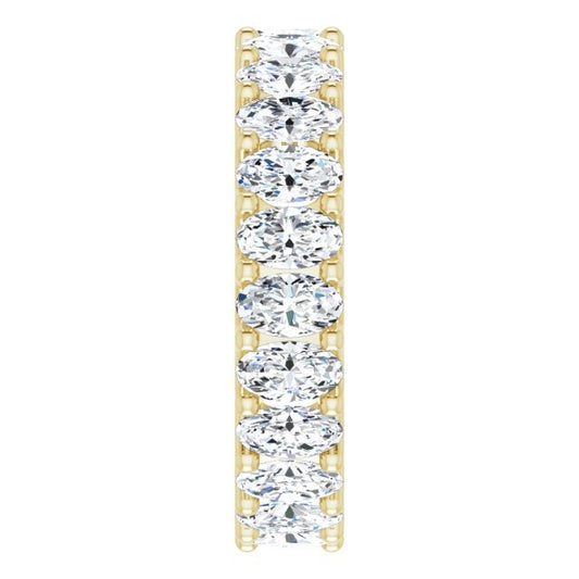 14kY 4 1/6cttw 5x3mm Oval LAB Diamond Eternity Band 123391