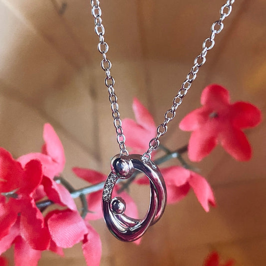 SS .02ct Dia Mother and Child Neck NK2850SV5JJ